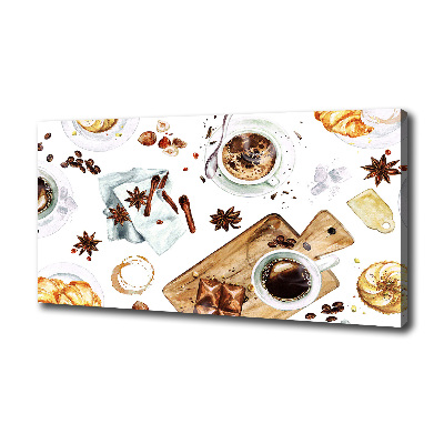 Foto en lienzo con acabado profesional horizontal Café de la mañana