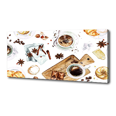 Foto en lienzo con acabado profesional horizontal Café de la mañana