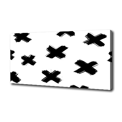 Cuadro canvas con impresión uv duradera horizontal Manchas blancas y negras