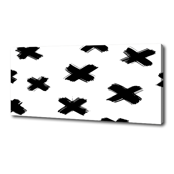 Cuadro canvas con impresión uv duradera horizontal Manchas blancas y negras