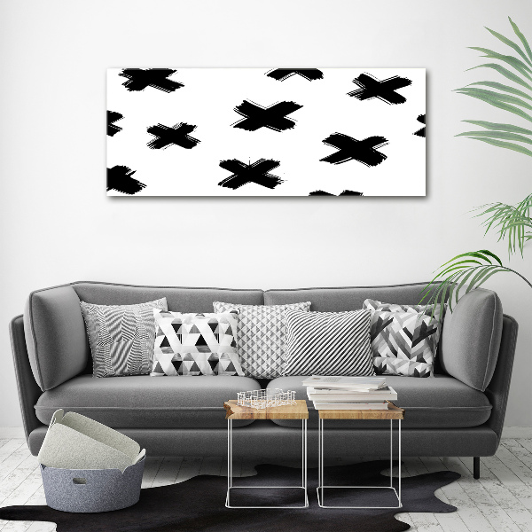 Cuadro canvas con impresión uv duradera horizontal Manchas blancas y negras