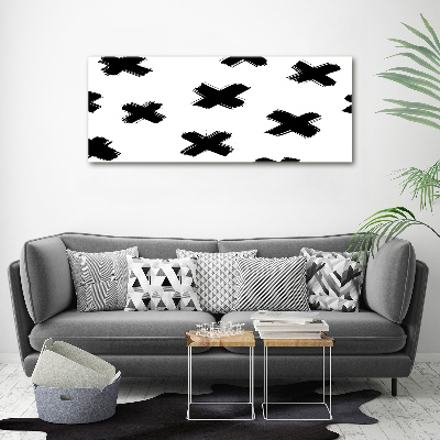 Cuadro canvas con impresión uv duradera horizontal Manchas blancas y negras