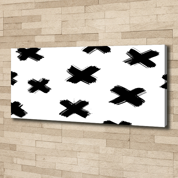 Cuadro canvas con impresión uv duradera horizontal Manchas blancas y negras