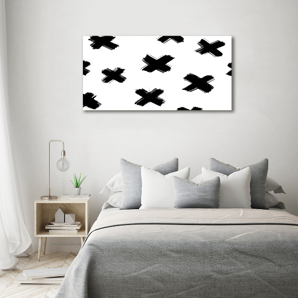 Cuadro canvas con impresión uv duradera horizontal Manchas blancas y negras
