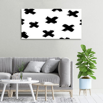 Cuadro canvas con impresión uv duradera horizontal Manchas blancas y negras