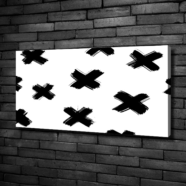 Cuadro canvas con impresión uv duradera horizontal Manchas blancas y negras