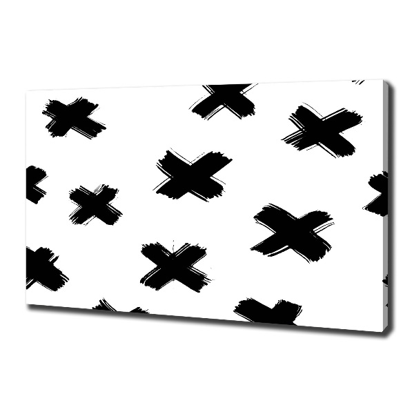 Cuadro canvas con impresión uv duradera horizontal Manchas blancas y negras