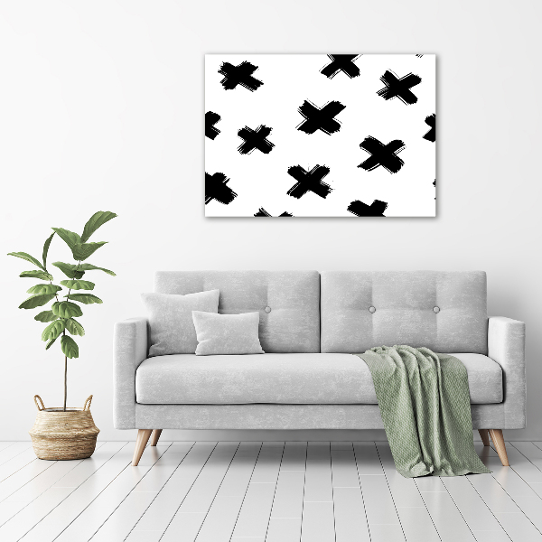 Cuadro canvas con impresión uv duradera horizontal Manchas blancas y negras