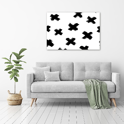 Cuadro canvas con impresión uv duradera horizontal Manchas blancas y negras