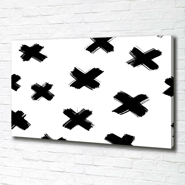 Cuadro canvas con impresión uv duradera horizontal Manchas blancas y negras