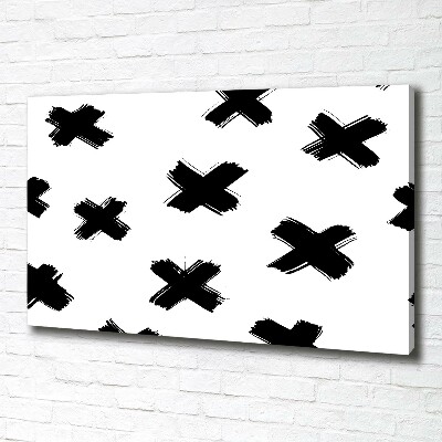 Cuadro canvas con impresión uv duradera horizontal Manchas blancas y negras