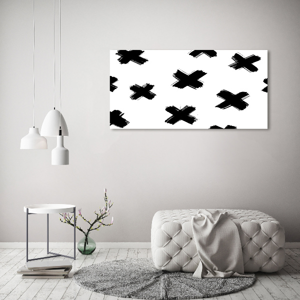 Cuadro canvas con impresión uv duradera horizontal Manchas blancas y negras