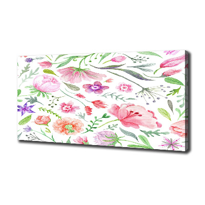 Fotocuadro en lienzo de alta calidad horizontal Patrón floral