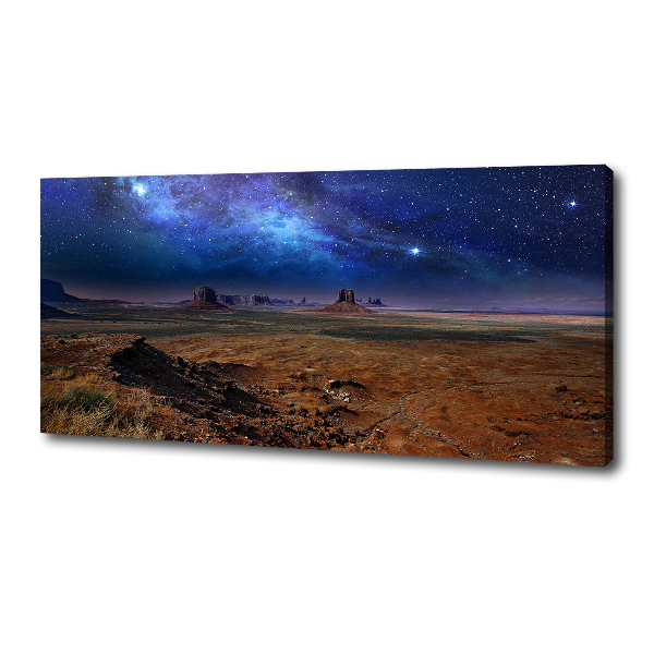 Cuadro canvas moderno de gran formato horizontal Noche estrellada