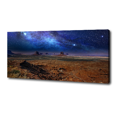 Cuadro canvas moderno de gran formato horizontal Noche estrellada