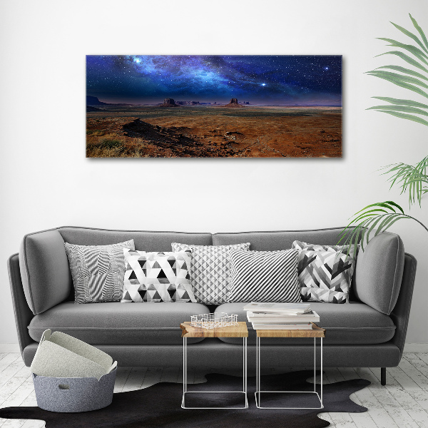 Cuadro canvas moderno de gran formato horizontal Noche estrellada