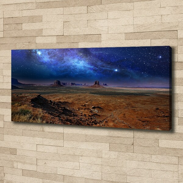 Cuadro canvas moderno de gran formato horizontal Noche estrellada