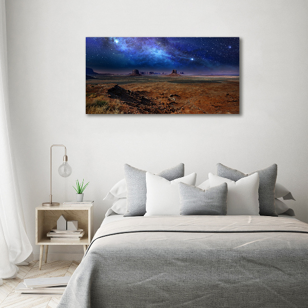 Cuadro canvas moderno de gran formato horizontal Noche estrellada