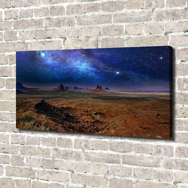 Cuadro canvas moderno de gran formato horizontal Noche estrellada