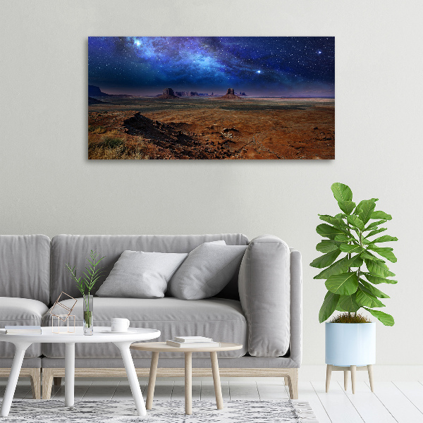 Cuadro canvas moderno de gran formato horizontal Noche estrellada