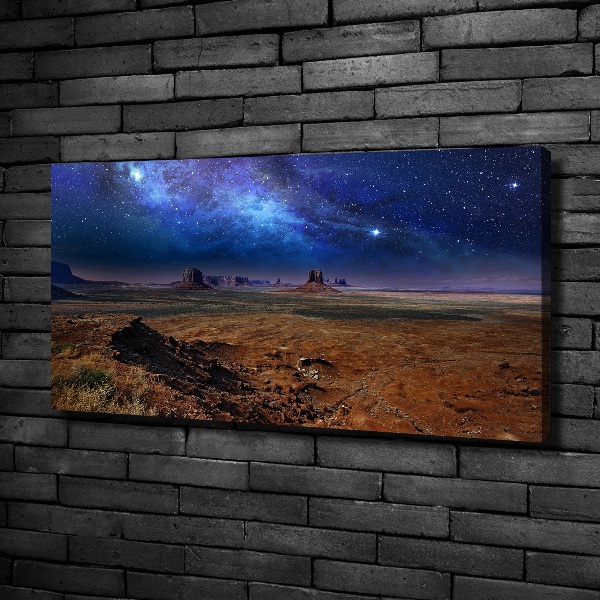Cuadro canvas moderno de gran formato horizontal Noche estrellada