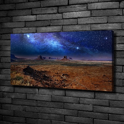 Cuadro canvas moderno de gran formato horizontal Noche estrellada