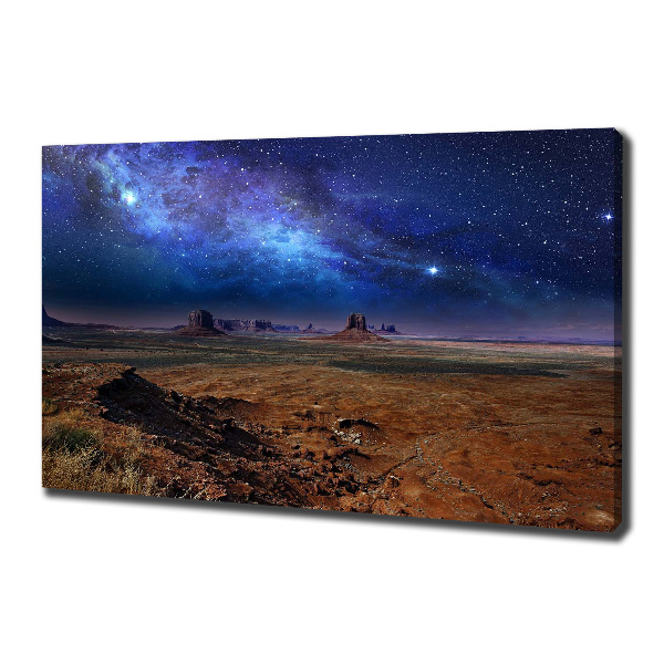 Cuadro canvas moderno de gran formato horizontal Noche estrellada