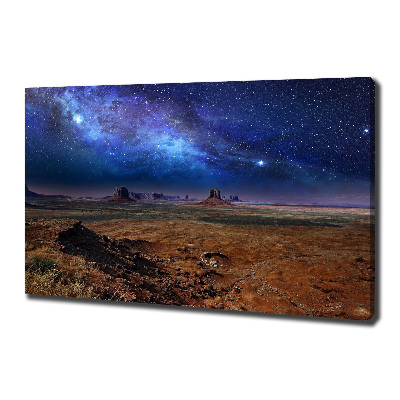 Cuadro canvas moderno de gran formato horizontal Noche estrellada