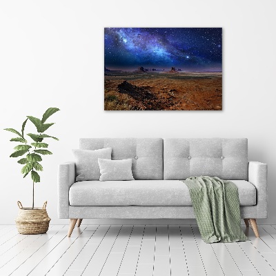 Cuadro canvas moderno de gran formato horizontal Noche estrellada