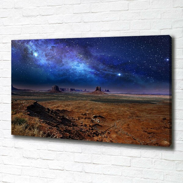 Cuadro canvas moderno de gran formato horizontal Noche estrellada