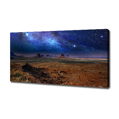 Cuadro canvas moderno de gran formato horizontal Noche estrellada
