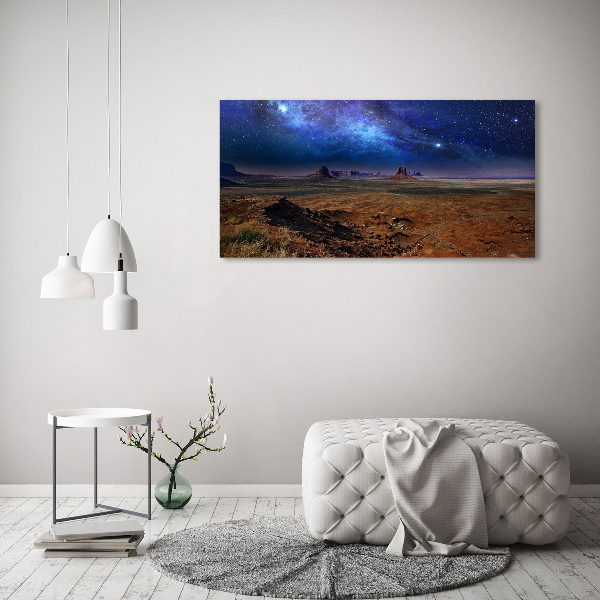 Cuadro canvas moderno de gran formato horizontal Noche estrellada