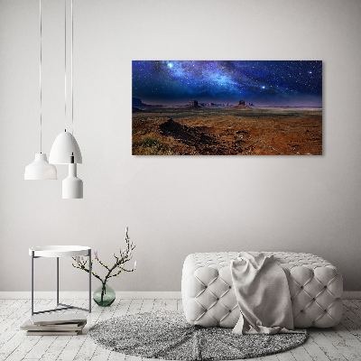 Cuadro canvas moderno de gran formato horizontal Noche estrellada