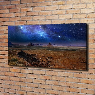 Cuadro canvas moderno de gran formato horizontal Noche estrellada