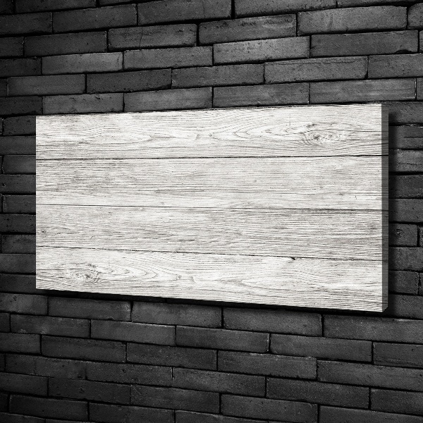 Cuadro canvas moderno de gran formato horizontal Fondo de madera