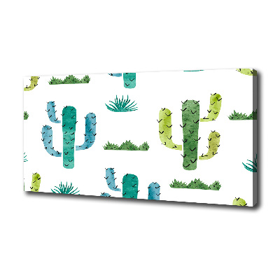 Cuadro canvas con impresión uv duradera horizontal Cactus