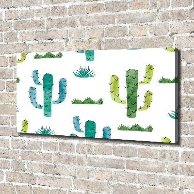 Cuadro canvas con impresión uv duradera horizontal Cactus
