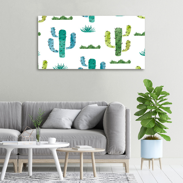 Cuadro canvas con impresión uv duradera horizontal Cactus