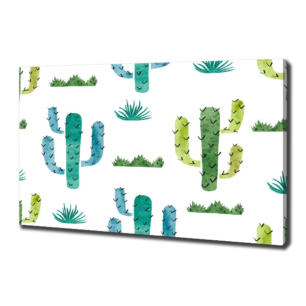 Cuadro canvas con impresión uv duradera horizontal Cactus