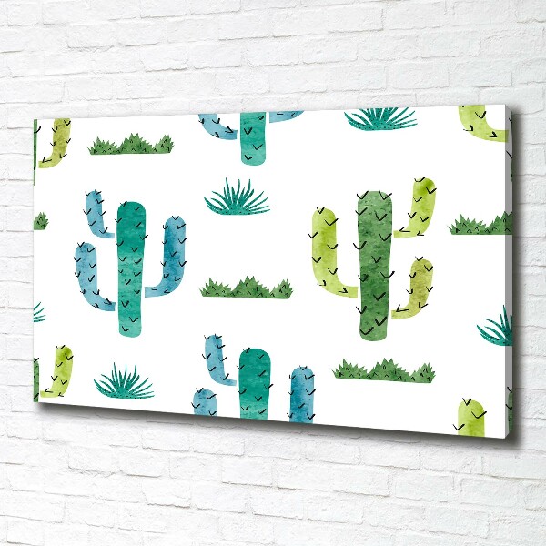 Cuadro canvas con impresión uv duradera horizontal Cactus