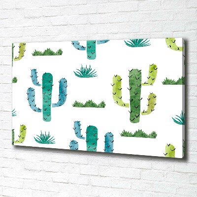 Cuadro canvas con impresión uv duradera horizontal Cactus