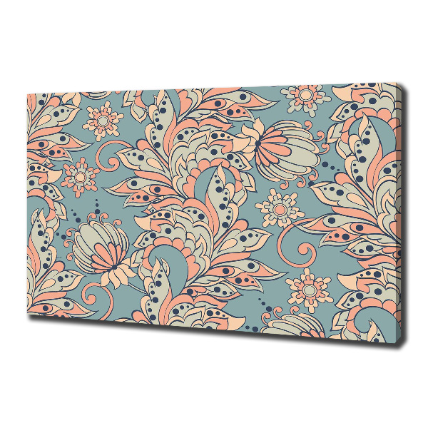 Foto en lienzo con acabado profesional horizontal flores étnicas