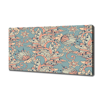 Foto en lienzo con acabado profesional horizontal flores étnicas