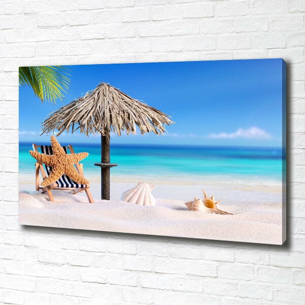 Cuadro canvas con impresión uv duradera horizontal Vacaciones en la playa