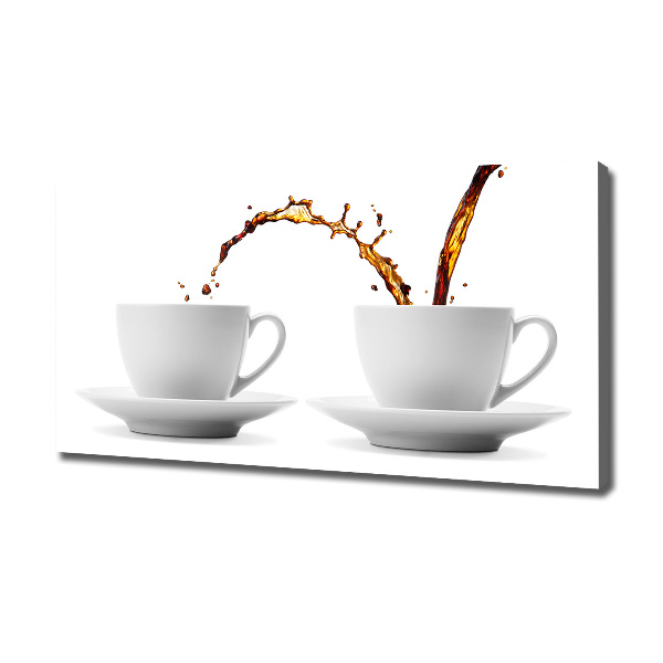Fotocuadro en lienzo de alta calidad horizontal Café vertido