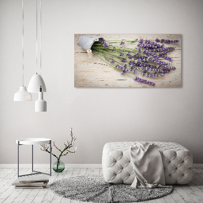 Cuadro canvas con impresión uv duradera horizontal Lavanda en maceta