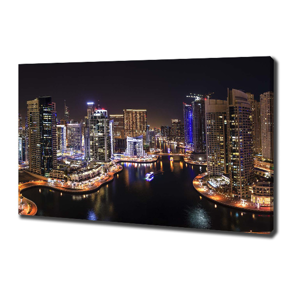 Cuadro canvas con impresión uv duradera horizontal Puerto deportivo de Dubái
