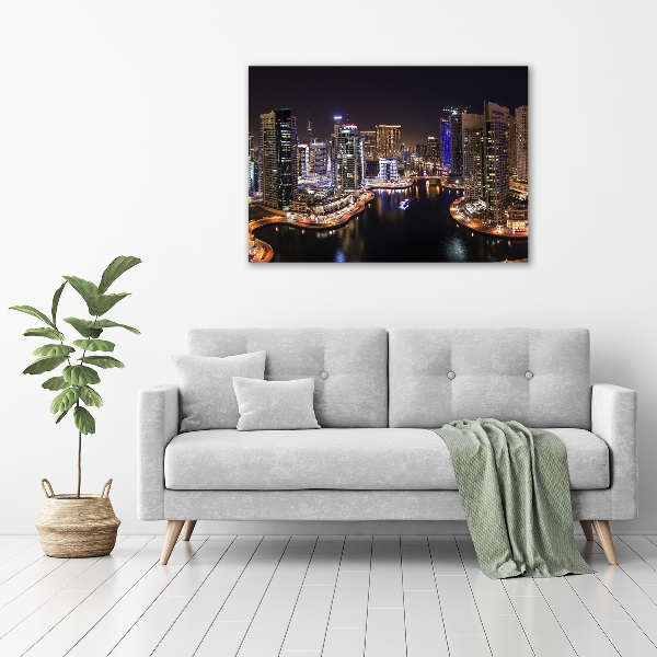 Cuadro canvas con impresión uv duradera horizontal Puerto deportivo de Dubái
