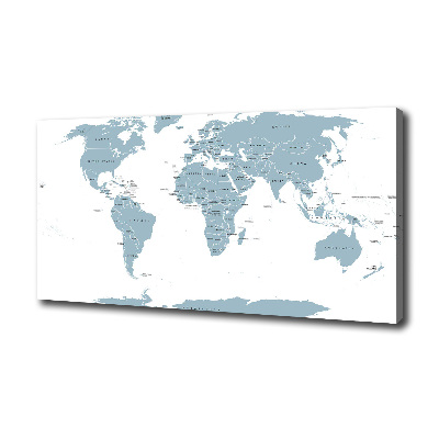 Fotocuadro en lienzo de alta calidad horizontal Mapa político