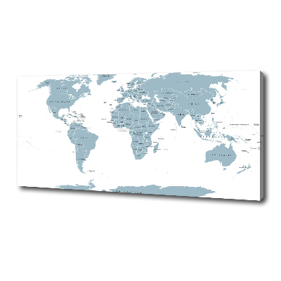 Fotocuadro en lienzo de alta calidad horizontal Mapa político